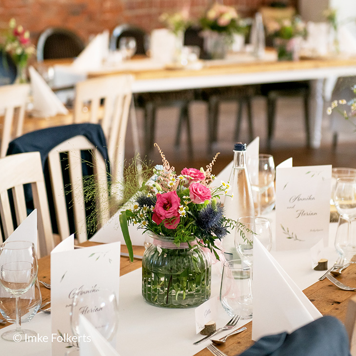 Tischdeko Hochzeitsfeier