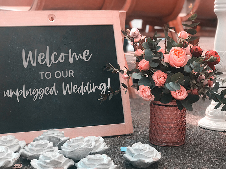 Unplugged Wedding - Handys aus bei der Hochzeit!