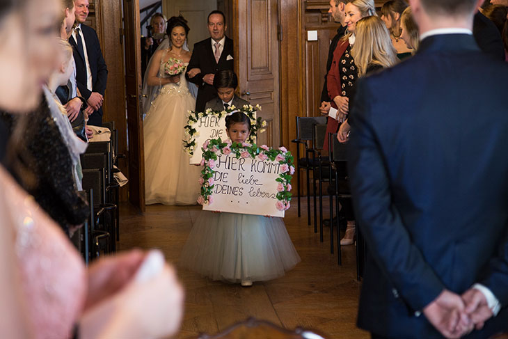 Marina und Alex Einzug der Braut Trauung