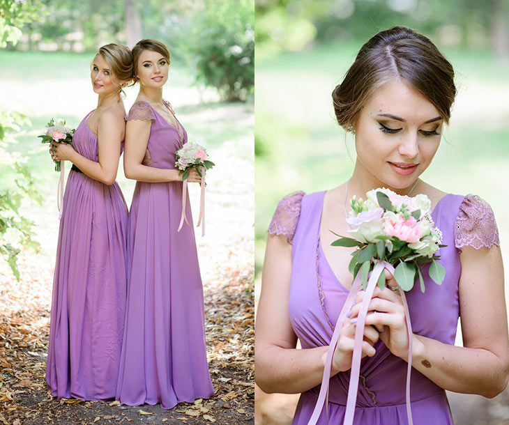 Brautjungfernkleider in der Pantonefarbe des Jahres 2022 - Very Peri