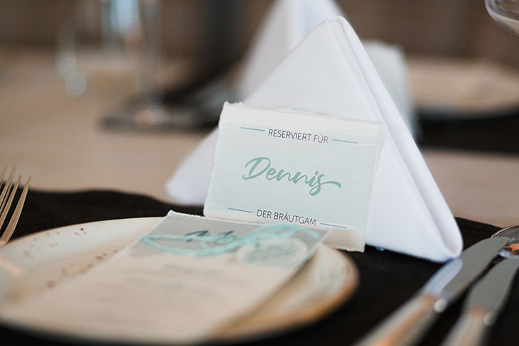 Namenskärtchen zur Hochzeit